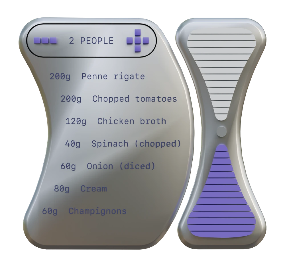 Ingredients panel render